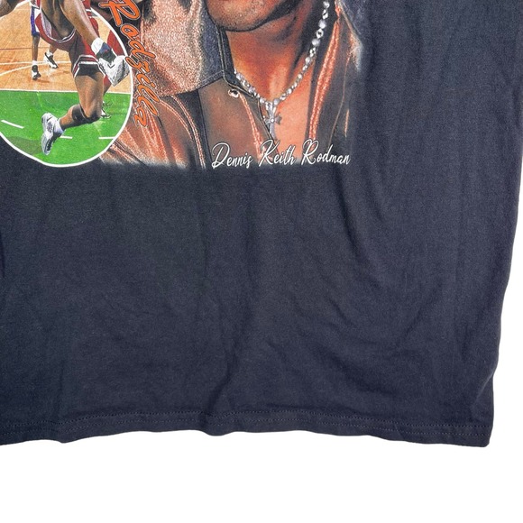 Dennis Rodman T-Shirt Black Size Medium Gildan Tee - Picture 3 of 9